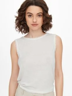ONLY Kanten Tops Top ARIANA Dames Wit -ONLY Elegant winkel 1dc5904858cb0990d3c0b1fe5f926202