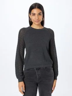 ONLY Fijngebreide Truien Trui ANA Dames Antraciet -ONLY Elegant winkel 1dc89fcf53cde18538afb5b56d9aa330