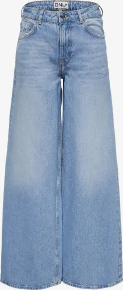 ONLY Wide Leg Wide Leg Jeans Vela Dames Blauw