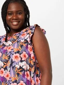 ONLY CARMAKOMA Uitgaanstops Top Ella Dames Nachtblauw -ONLY Elegant winkel 1e680c3810af11f9be20b32d60081b90