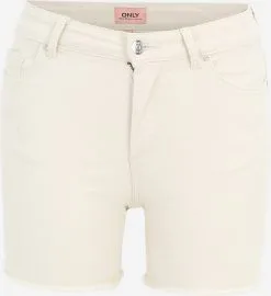 ONLY Denim Shorts Slimfit Jeans Blush Dames Crème