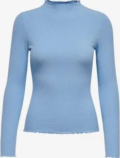 ONLY Longsleeves Shirt Emma Dames Lichtblauw