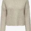 ONLY Fijngebreide Truien Trui NEW Dames Stone Grey