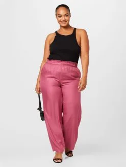 ONLY CARMAKOMA Pantalons Loosefit Broek CHANTAL Dames Pink -ONLY Elegant winkel 1f741c092fea93ad648a368635b30806