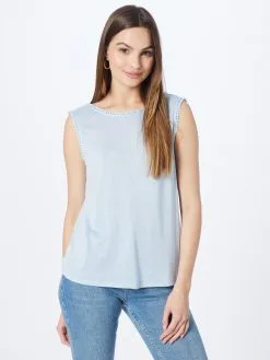 ONLY Kanten Tops Top ARIANA Dames Lichtblauw -ONLY Elegant winkel 1f8da24889e8000fbfaab244080d966a