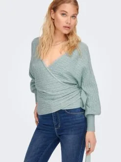 ONLY Vesten Gebreid Vest Katia Dames Mintgroen -ONLY Elegant winkel 201137fb6ae9314346d028e7ae7f0074