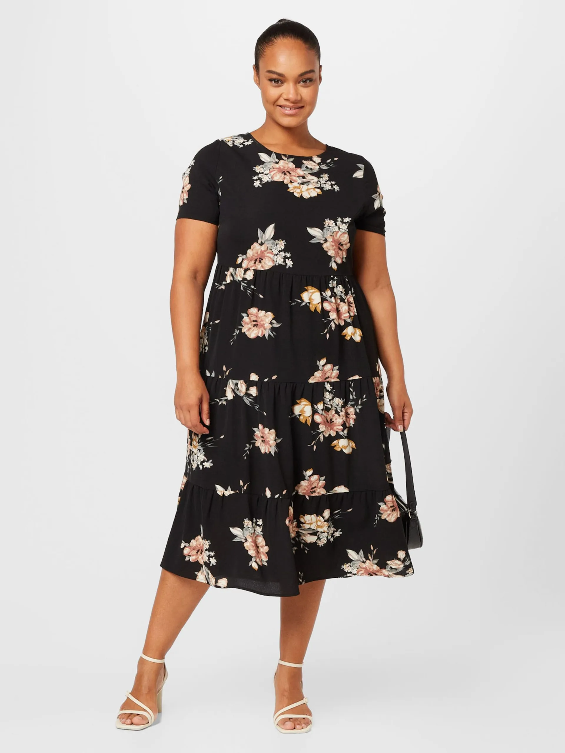 ONLY CARMAKOMA Midi Jurken Jurk LUX CELI Dames Zwart 5 ONLY CARMAKOMA Midi Jurken Jurk LUX CELI Dames Zwart - Afbeelding 5