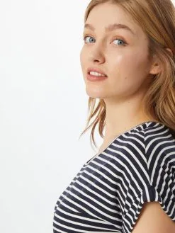 ONLY T-shirts Shirt Moster Dames Nachtblauw / Wit -ONLY Elegant winkel 210107419d8de6317c227b3ca91e20f6