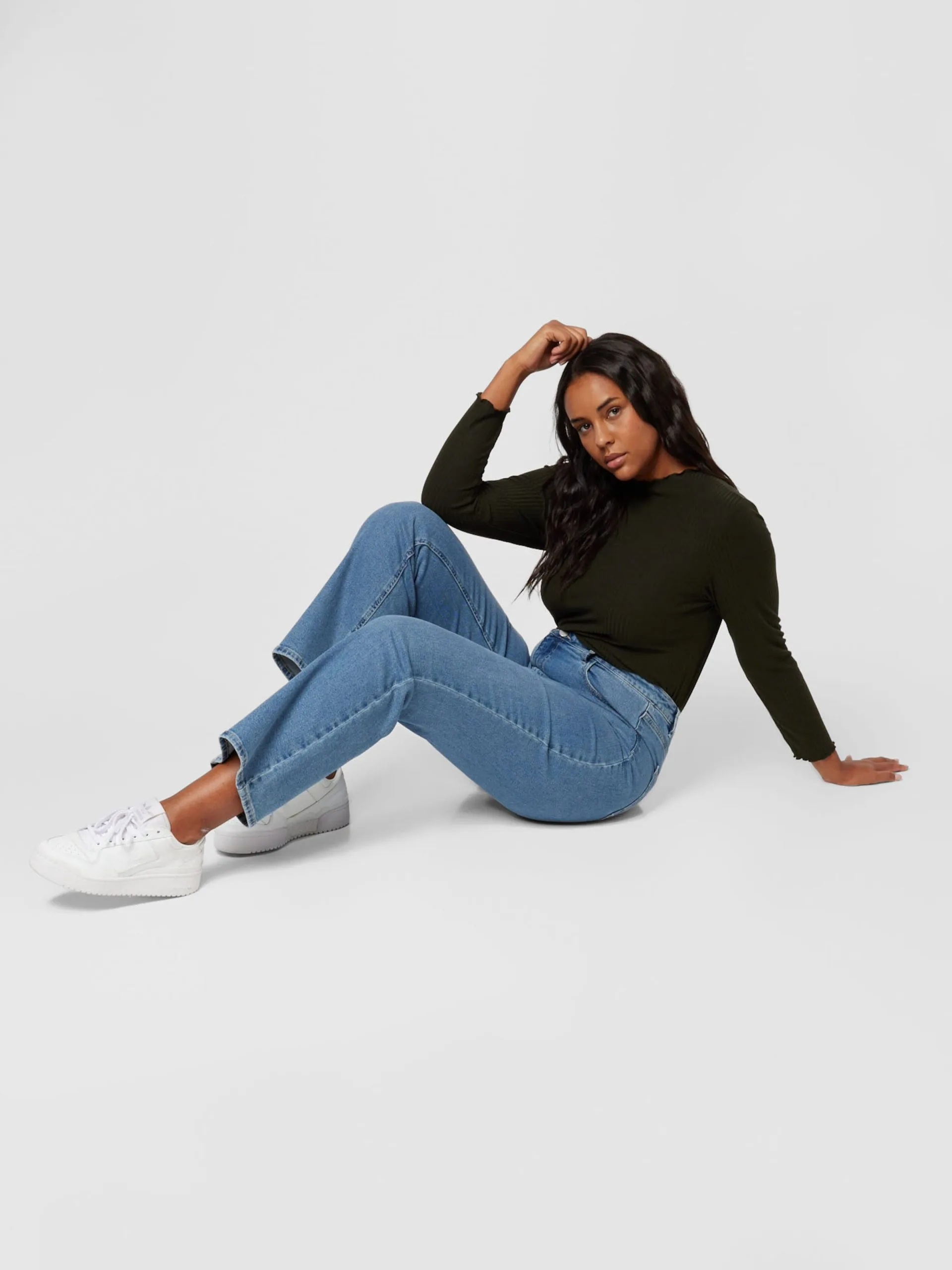 ONLY CARMAKOMA Longsleeves Shirt ALLY Dames Donkergroen 5 ONLY CARMAKOMA Longsleeves Shirt ALLY Dames Donkergroen - Afbeelding 5