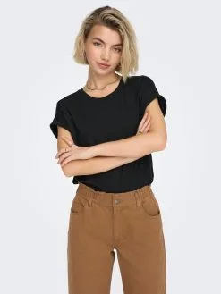 ONLY T-shirts Shirt MOSTER Dames Zwart -ONLY Elegant winkel 21bf3ef6e8f8788b99d57884ec938a27