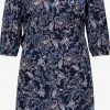 ONLY CARMAKOMA Mini Jurken Jurk Dames Marine / Lichtblauw