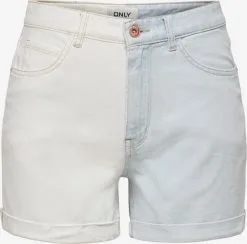 ONLY Denim Shorts Regular Jeans Vega Dames Lichtblauw / Wit