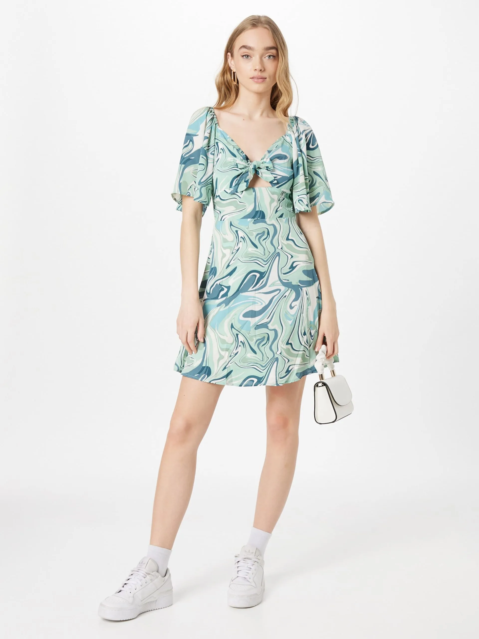 ONLY Mini Jurken Jurk Dames Petrol / Lichtgroen 5 ONLY Mini Jurken Jurk Dames Petrol / Lichtgroen - Afbeelding 5