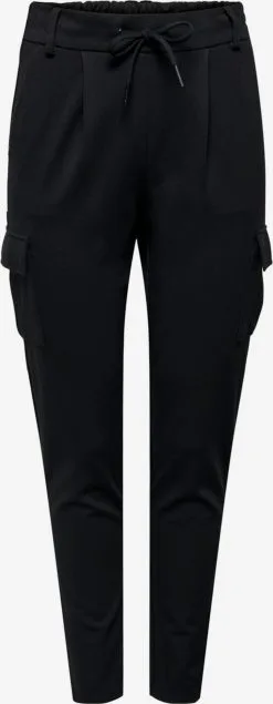 ONLY Cargobroeken Tapered Cargobroek Poptrash Easy Dames Zwart