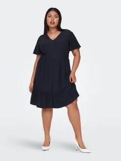 ONLY CARMAKOMA Cocktailjurken Cocktailjurk Dames Blauw -ONLY Elegant winkel 235b33f4b5381891d8422967c427034b