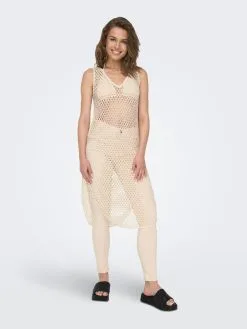 ONLY Strandjurkjes Strandjurk Dames Beige -ONLY Elegant winkel 23b84abb26f2b1060cf882a03816857f