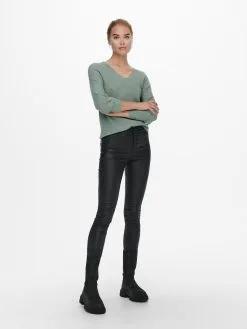 ONLY Fijngebreide Truien Trui Atia Dames Jade Groen -ONLY Elegant winkel 23d0d3e3e50dc6d6c6e42cde3f028049