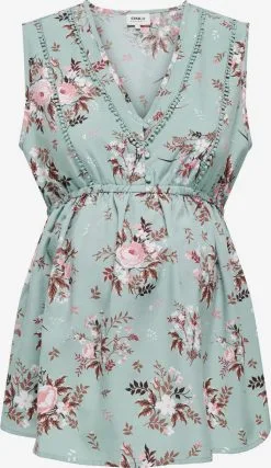 ONLY MATERNITY Mouwloze Shirts Top Dames Mintgroen