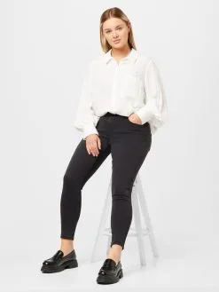 ONLY CARMAKOMA Jeans Slimfit Jeans ANNA Dames Zwart Gemêleerd -ONLY Elegant winkel 24ab56d382ab6a0f14f82fcefc7f4e08