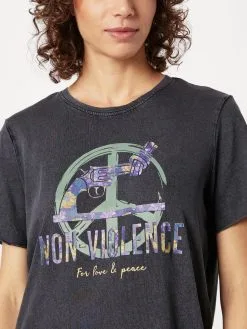 ONLY Jerseyjurken Jurk Non Violence Dames Zwart Gemêleerd -ONLY Elegant winkel 250f6c7f14f3c1f0fc299a84a4a6eb9a
