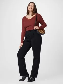 ONLY CARMAKOMA Pantalons Slimfit Broek Dames Zwart -ONLY Elegant winkel 25605e275cd371270f52b22e533c4713