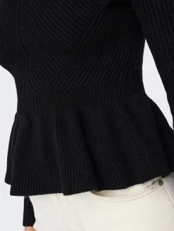 ONLY Fijngebreide Truien Trui Fia Katia Dames Zwart -ONLY Elegant winkel 25987a6734fc8fc7740ab5f587d071df