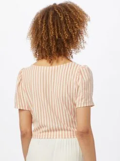 ONLY Crop Tops Top Dames Perzik / Wit -ONLY Elegant winkel 25e7ffdec08b651b79df2e4dbc6dc593