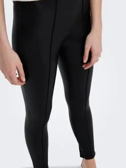 ONLY Leren Broeken Skinny Broek PIPS Dames Zwart -ONLY Elegant winkel 267ba72ae552ad28394764019c53a62a
