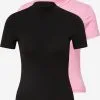 ONLY T-shirts Shirt CAROLA Dames Lichtroze / Zwart