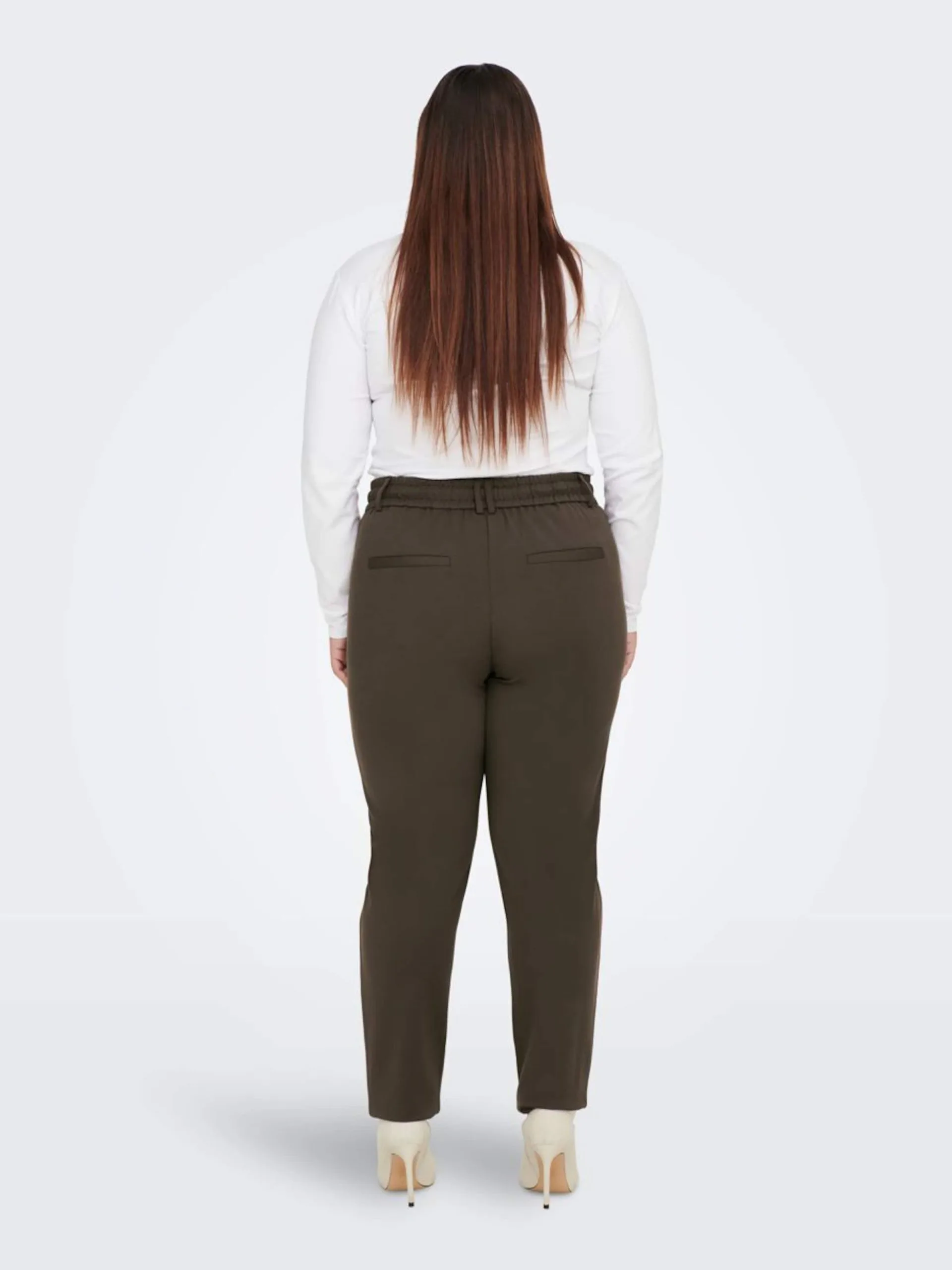 ONLY CARMAKOMA Pantalons Tapered Broek Dames Bruin 5 ONLY CARMAKOMA Pantalons Tapered Broek Dames Bruin - Afbeelding 5