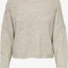 ONLY Fijngebreide Truien Trui Dames Grijs Gemêleerd