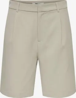 ONLY Shorts Regular Bandplooibroek Berry Dames Lichtgrijs