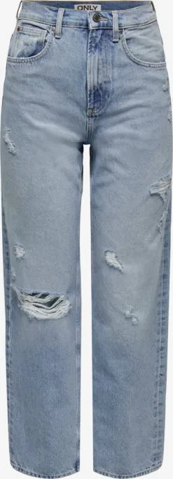 ONLY Straight Regular Jeans DEAN Dames Blauw
