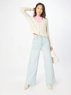 ONLY Vesten Gebreid Vest Alvi Dames Beige -ONLY Elegant winkel 28099391e57d9241d26392f92d372892