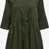 ONLY Blousejurken Blousejurk Chicago Dames Donkergroen