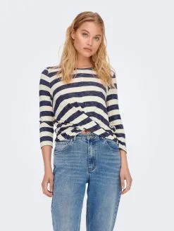 ONLY Shirts Met 3/4 Mouw Shirt Lira Dames Donkerblauw -ONLY Elegant winkel 2903d6424e0d8bd0e8df233ad834f858