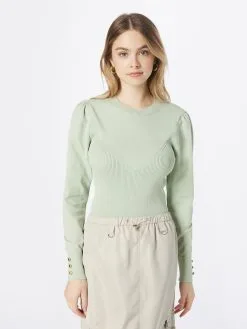 ONLY Fijngebreide Truien Trui SALLY Dames Pastelgroen -ONLY Elegant winkel 293594cf1644594dadddbf300dc72085