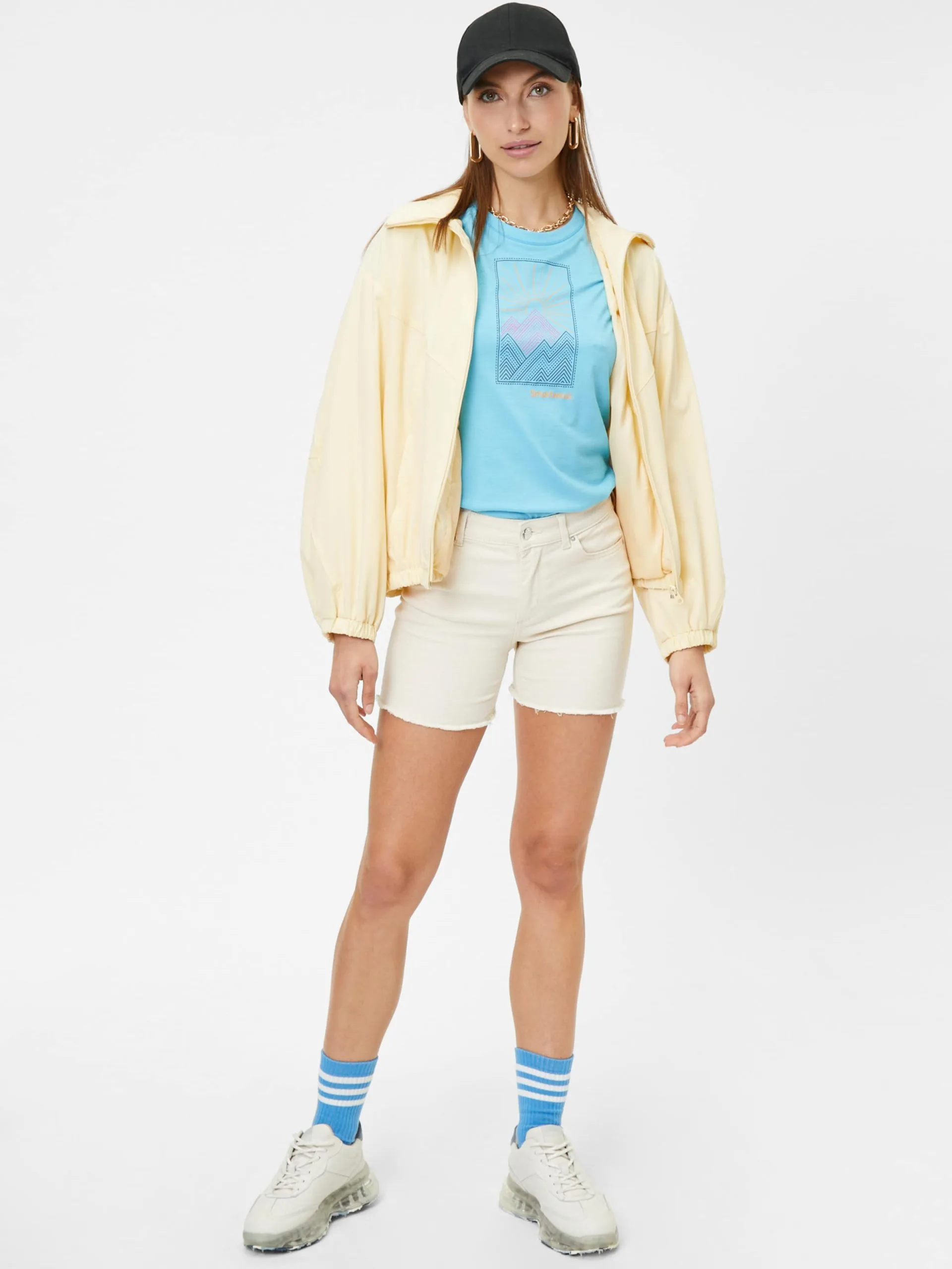 ONLY Denim Shorts Slimfit Jeans Blush Dames Crème 4 ONLY Denim Shorts Slimfit Jeans Blush Dames Crème - Afbeelding 4