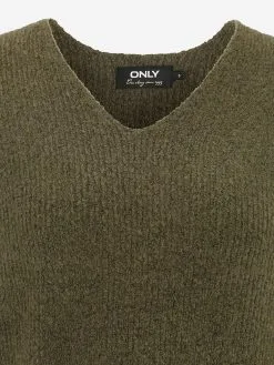 ONLY Fijngebreide Truien Trui CAMILLA Dames Donkergroen -ONLY Elegant winkel 2a7e68ee76fed666df5235b90efe1a8f