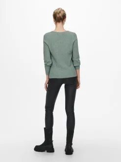 ONLY Fijngebreide Truien Trui Atia Dames Jade Groen -ONLY Elegant winkel 2aa335d65edf6b64de044089c58317df