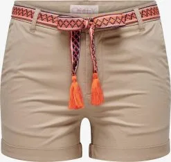 ONLY Shorts Skinny Chino Georgia Dames Donkerbeige