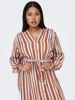 ONLY CARMAKOMA Blousejurken Blousejurk Dames Karamel -ONLY Elegant winkel 2aaada669d6a9dfb90115a40d84cc7f1