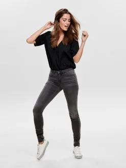 ONLY Jeans Skinny Jeans Royal Dames Grijs -ONLY Elegant winkel 2d662e65358202a085ddfaf91df64870