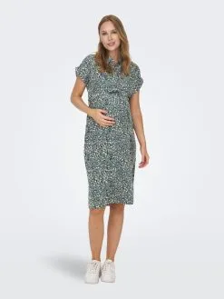ONLY MATERNITY Blousejurken Blousejurk Dames Groen -ONLY Elegant winkel 2e86f7cc5e7c4a0dba4a84eda04b567e