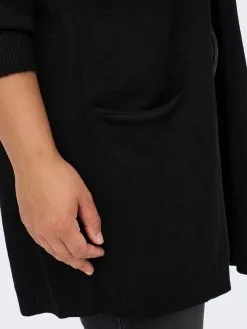 ONLY CARMAKOMA Vesten Gebreid Vest Dames Grijs Gemêleerd / Zwart -ONLY Elegant winkel 2e984bcd0190af9335b24025aca86962