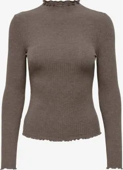 ONLY Longsleeves Shirt Emma Dames Bruin