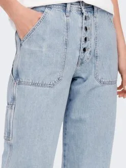 ONLY Mom Jeans Loosefit Jeans GAVIN Dames Blauw -ONLY Elegant winkel 2f603d4218dd0f98e72cebc395ee5aae
