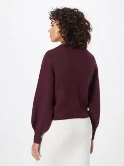ONLY Fijngebreide Truien Trui Elsa Dames Bordeaux -ONLY Elegant winkel 3013197236fc53242d0afbab1a46cc34