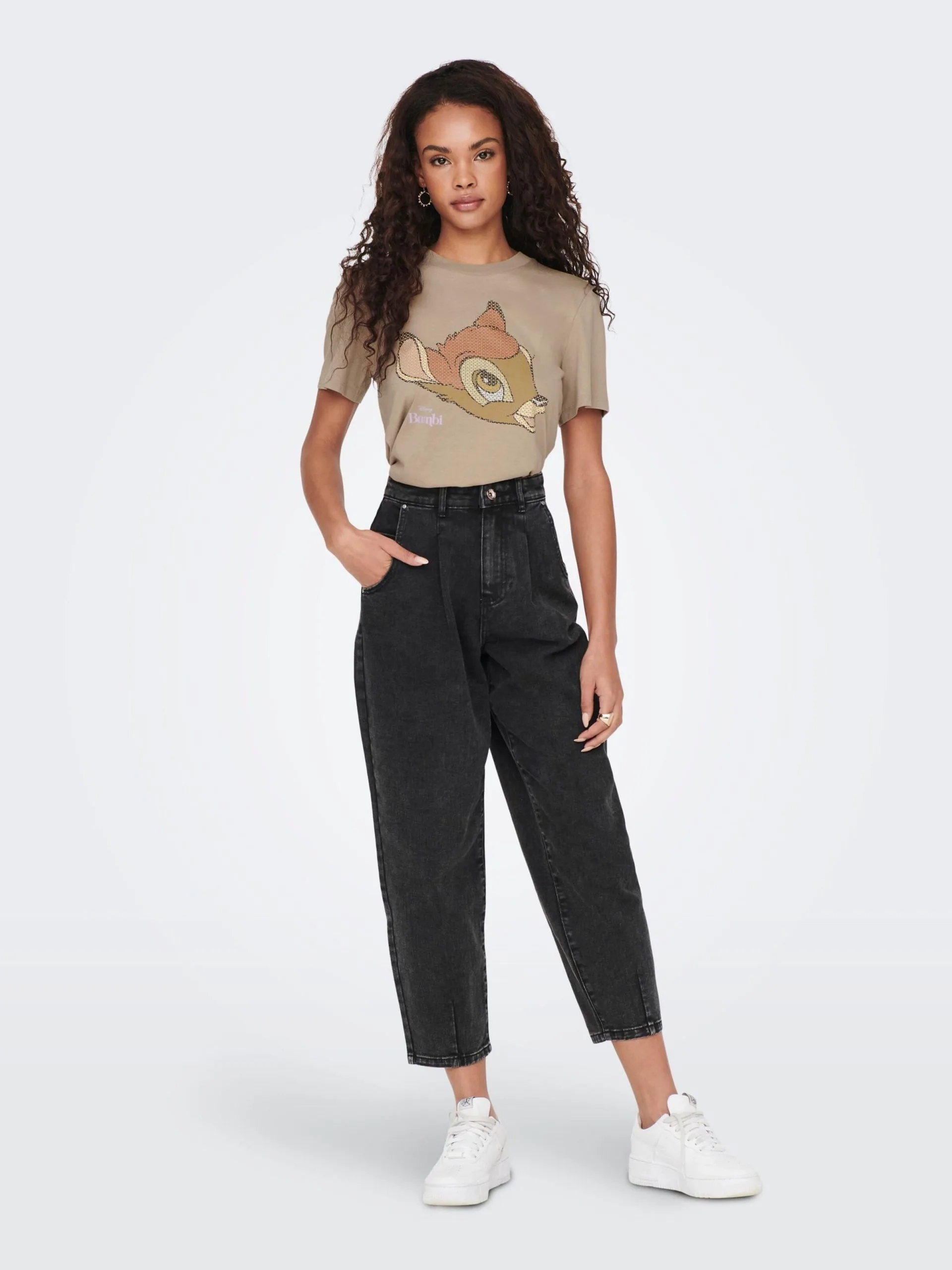 ONLY T-shirts Shirt BAMBI Dames Donkerbeige 4 ONLY T-shirts Shirt BAMBI Dames Donkerbeige - Afbeelding 4