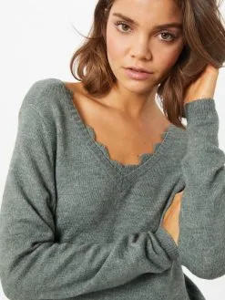 ONLY Fijngebreide Truien Trui Dames Groen -ONLY Elegant winkel 308271e3ebefb4d12346fc012ed20993